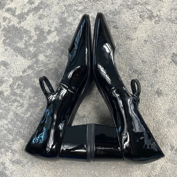 Steve Madden Hawke Patent Slip On Mary Jane Shoes Black Preppy Goth Sz 8 - Picture 10 of 14